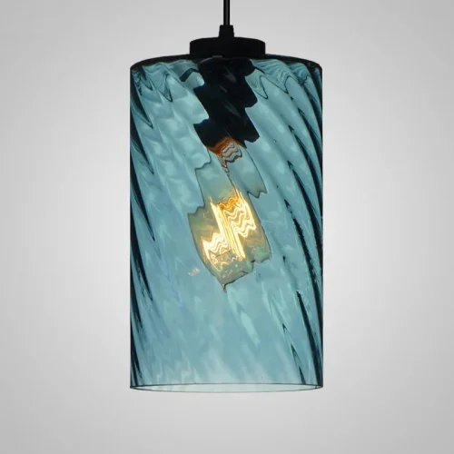 Светильник подвесной CL RIB A Blue 140614-26 ImperiumLoft голубой 1 лампа, основание чёрное в стиле современный 