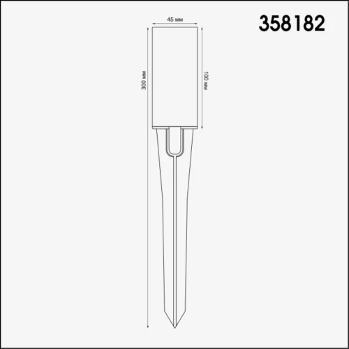 358182 Nokta Корпус для модуля арт. 358180-358181 Novotech уличный IP чёрный серый на 1 , плафон в стиле хай-тек современный фото 3