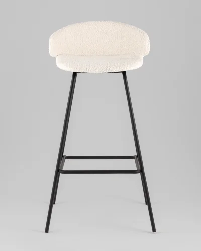 Стул барный Nita, букле молочный УТ000040261 Stool Group, молочный/букле, ножки/металл/чёрный, размеры - ***** фото 7
