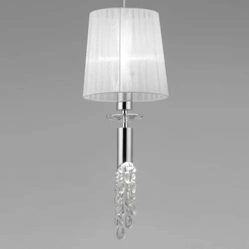 Светильник подвесной CROMO 3861 Mantra белый 1 лампа, основание хром в стиле современный  фото 5