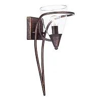 Бра 520/1A Escada прозрачный 1 лампа, основание коричневое в стиле лофт 