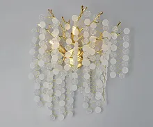 Бра Авани 07873D,33 Kink Light прозрачный 3 лампы, основание золотое в стиле флористика современный ветви