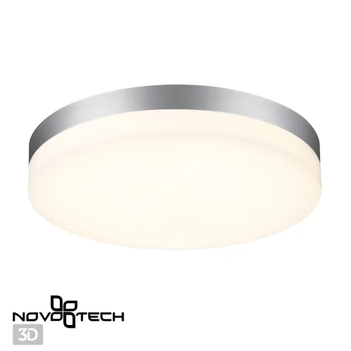 Потолочный светильник LED Opal 358887 Novotech уличный IP54 серебряный 1 лампа, плафон белый в стиле хай-тек современный LED фото 2
