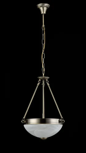 Светильник подвесной Herbert FR2012-PL-03-BZ Freya белый 3 лампы, основание бронзовое в стиле классический  фото 2