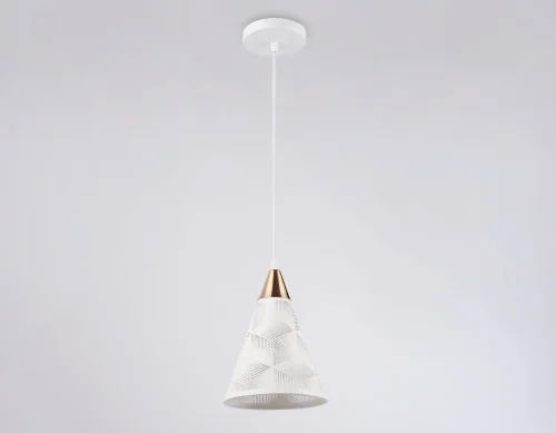 Светильник подвесной TR8429 Ambrella light белый 1 лампа, основание белое в стиле кантри прованс современный  фото 4