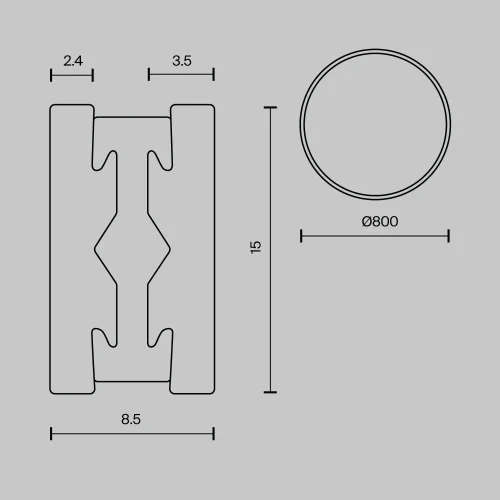 Шинопровод круглый 800мм Magnetic trаck system Flarity TRX154-R-D800-BS Maytoni латунь в стиле для светильников серии Magnetic trаck system Flarity шинопровод flarity магнитная фото 3