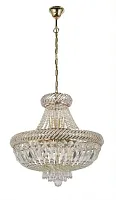 Люстра подвесная хрустальная Palermo E 1.5.45.101 G Arti Lampadari прозрачная на 5 ламп, основание золотое в стиле ампир классический 