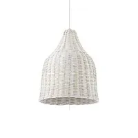 Светильник подвесной HAUNT SP1 BIANCO Ideal Lux белый на 1 лампу, основание белое в стиле кантри 