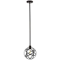 Светильник подвесной Gabbia 732417 Lightstar без плафона чёрный 1 лампа, основание чёрное в стиле лофт современный 