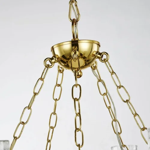 Люстра подвесная Syreni 2817-10P Favourite прозрачная на 10 ламп, основание золотое в стиле замковый  фото 8
