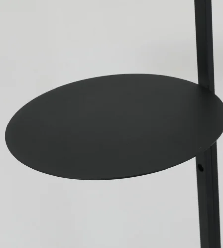 Торшер LED со столиком Асен 08417,19 Kink Light со столиком изогнутый чёрный 1 лампа, основание чёрное в стиле 10086
 фото 2