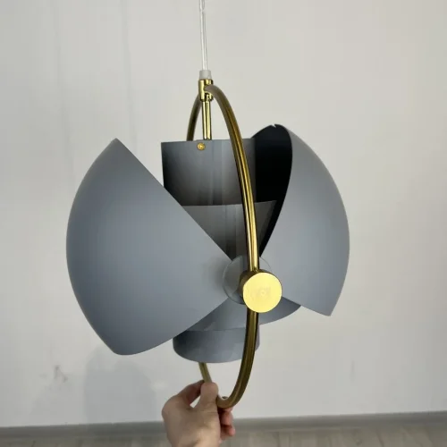 Светильник подвесной Weisdorff 123429-22 ImperiumLoft серый 1 лампа, основание латунь в стиле современный арт-деко лофт  фото 6