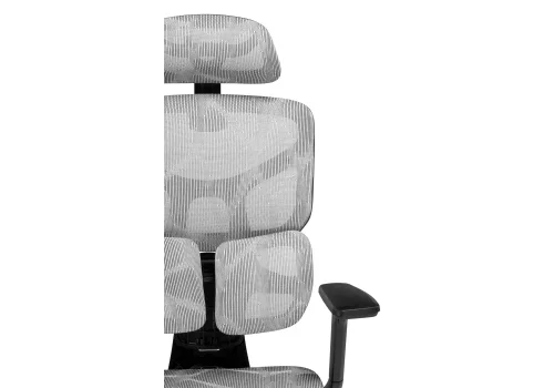 Компьютерное кресло Samur white / black 15817 Woodville, серый/сетка, ножки/металл/хром, размеры - *1370***700*700 фото 8