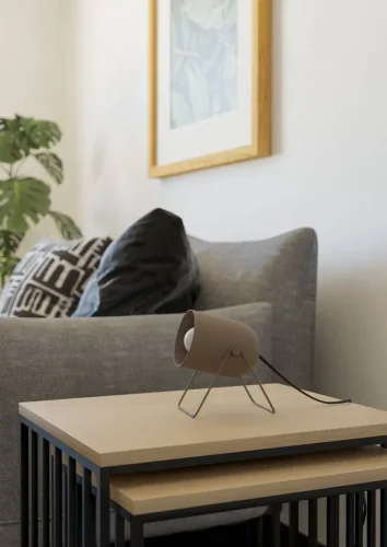 Настольная лампа Tilston 44165 Eglo бежевая на 1 лампу, основание бежевое металл в стиле современный лофт фото 2