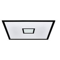 Светильник потолочный LED Bordonara 900572 Eglo белый 1 лампа, основание чёрное в стиле современный квадраты