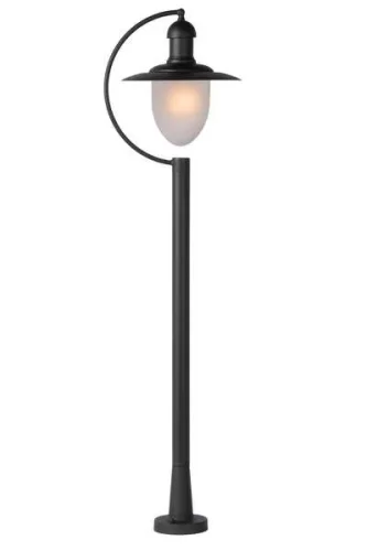 Парковый светильник ARUBA 11873/01/30 Lucide уличный IP44 чёрный на 1 лампу, плафон белый в стиле рустик E27