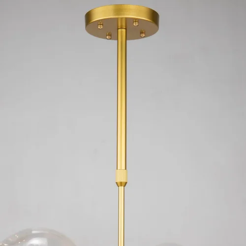 Люстра на штанге Recens 2625-8P Favourite прозрачная на 8 ламп, основание золотое в стиле современный шар фото 4