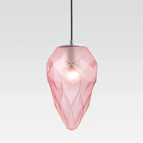 Светильник подвесной Globo P052PL-01PK Maytoni розовый 1 лампа, основание хром в стиле современный выдувное фото 3