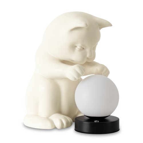 Настольная лампа ЛЕД Вискер / Whisker FR5607TL-01W Freya белая на 1 лампу, основание чёрное белое металл в стиле современный животные фото 2