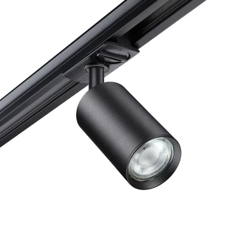 Трековый светильник однофазный трехжильный Pipe 370965 Novotech чёрный для шинопроводов серии Pipe фото 4
