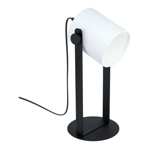 Настольная лампа Hornwood 43428 Eglo белая 1 лампа, основание чёрное металл в стиле современный 