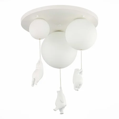 Светильник потолочный Modena SLE115402-03 Evoluce белый 1 лампа, основание белое в стиле современный шар фото 2
