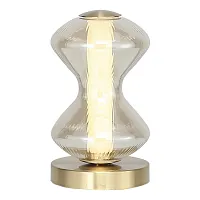 Настольная лампа LED Spine SL6136.204.01 ST-Luce янтарная на 1 лампу, основание золотое металл в стиле современный 