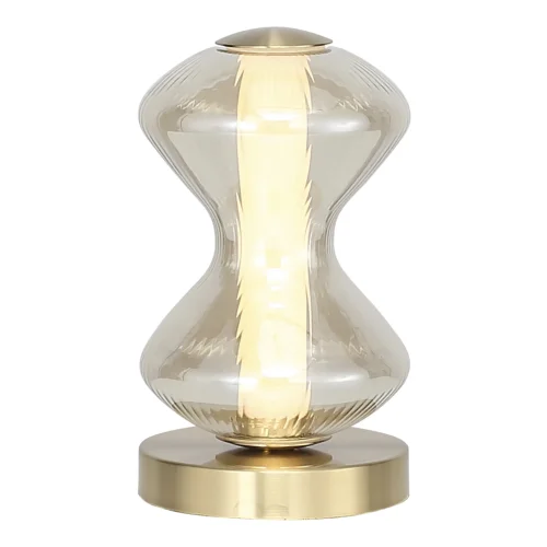 Настольная лампа LED Spine SL6136.204.01 ST-Luce янтарная на 1 лампу, основание золотое металл в стиле современный 