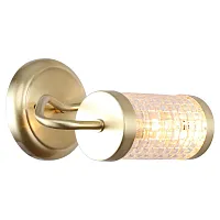 Бра Arlington GRLSP-8102 Lussole прозрачный 1 лампа, основание матовое золото в стиле современный 