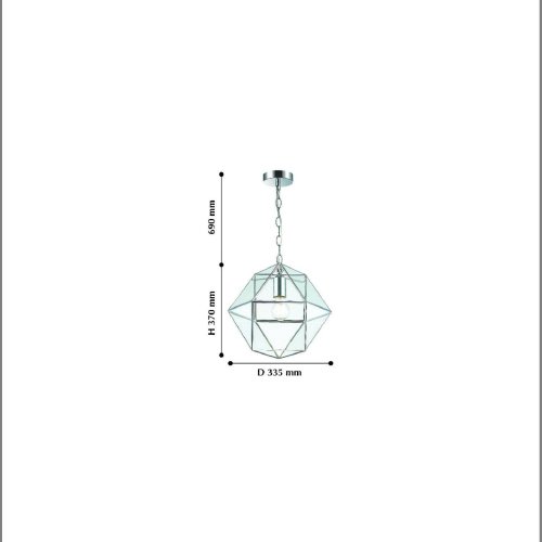 Светильник подвесной Mattis 2298-1P Favourite прозрачный 1 лампа, основание хром в стиле кантри  фото 2