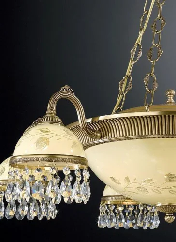 Люстра подвесная  L 6206/6+4 Reccagni Angelo жёлтая на 10 ламп, основание античное бронза в стиле классический  фото 2