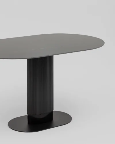 Стол обеденный Mystery 130*80 чёрный, керамика, столешница УТ000040810 Stool Group столешница чёрная из керамика фото 4