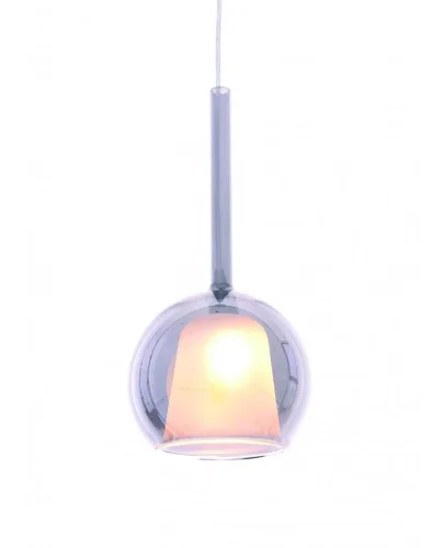 Светильник подвесной LDP 1187 GREY Lumina Deco серебряный на 1 лампу, основание хром в стиле современный 