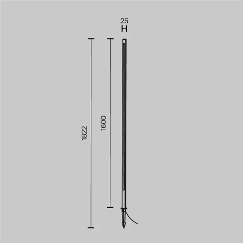 Ландшафтный светильник LED Pole O440FL-L24GF3K Maytoni уличный IP65 графит на 1 лампу, плафон графит в стиле современный LED фото 14