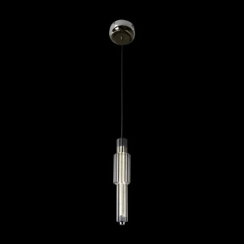 Светильник подвесной LED Verticale MOD308PL-L9GR3K Maytoni серый 1 лампа, основание хром в стиле модерн 