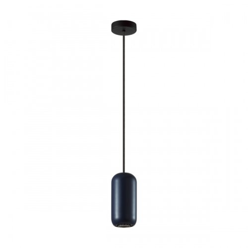 Светильник подвесной Cocoon 5060/1C Odeon Light синий 1 лампа, основание чёрное в стиле современный трубочки