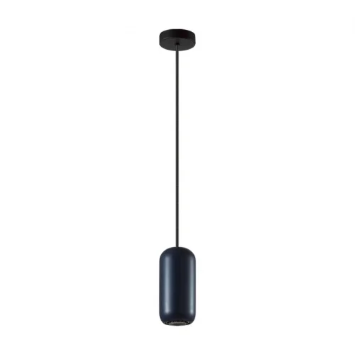 Светильник подвесной Cocoon 5060/1C Odeon Light синий на 1 лампу, основание чёрное в стиле современный трубочки