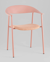 Стул Eila, с подушкой, пластик розовый УТ000039780 Stool Group, розовый/рогожка, ножки/пластик/розовый, размеры - *775***502*591