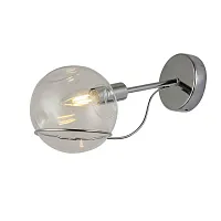 Бра Baca SLE102501-01 Evoluce прозрачный 1 лампа, основание хром в стиле современный 