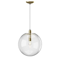 Светильник подвесной 0869PLB-1GD Milosh Tendence прозрачный 1 лампа, основание золотое в стиле современный шар