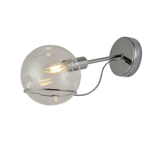 Бра Baca SLE102501-01 Evoluce прозрачный на 1 лампа, основание хром в стиле современный 