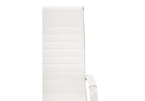 Компьютерное кресло Reus pu white / chrome 15735 Woodville, белый/экокожа, ножки/металл/хром, размеры - *1140***550*670 фото 8