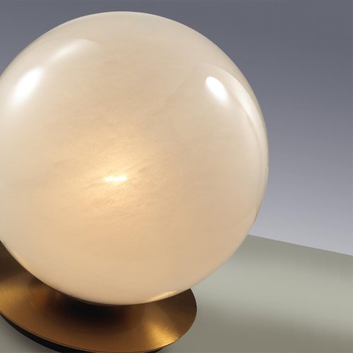 Настольная лампа Magia 7109/1TL Odeon Light белая на 1 лампу, основание белое металл в стиле хай-тек шар фото 3