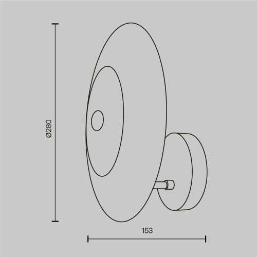 Бра настенный Aster MOD007WL-01G Maytoni прозрачный на 1 лампу, основание золотое в стиле фото 3