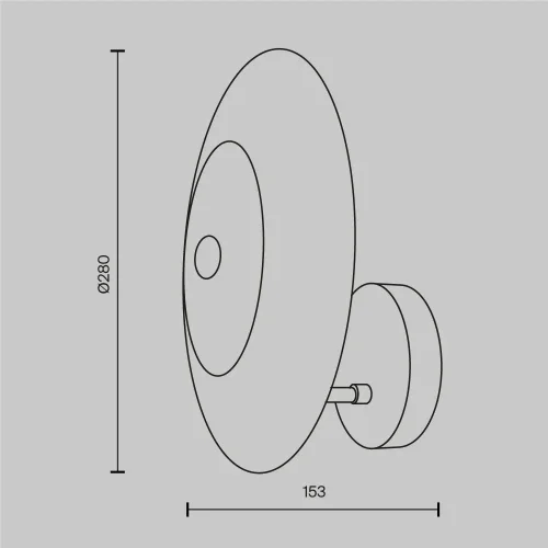 Бра настенный Aster MOD007WL-01G Maytoni прозрачный на 1 лампу, основание золотое в стиле фото 3