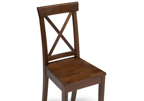 Деревянный стул Эйнор темный орех 554120 Woodville, /, ножки/массив березы дерево/орех, размеры - ****400*500 фото 5