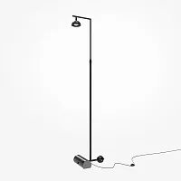 Торшер LED Pikant MOD372FL-L10B3K Maytoni чёрный на 1 лампу, основание чёрное в стиле современный хай-тек 