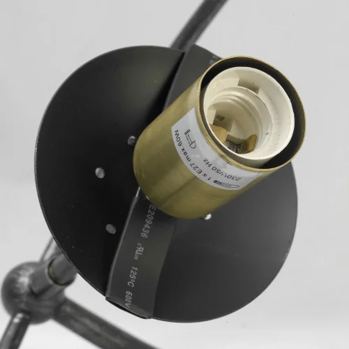 Бра лофт Yonkers GRLSP-9181 Lussole прозрачный на 1 лампа, основание серое в стиле лофт  фото 3