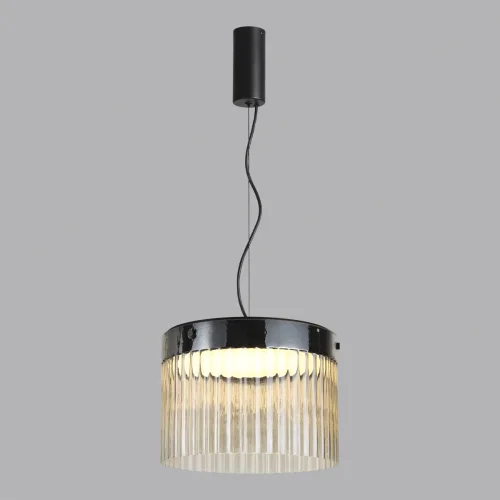 Светильник подвесной LED Pillari 5047/24L Odeon Light янтарный 1 лампа, основание чёрное в стиле современный  фото 4