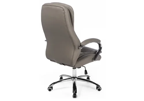 Компьютерное кресло Tomar серое 1741 Woodville, серый/искусственная кожа, ножки/металл/хром, размеры - *1260***680*680 фото 8